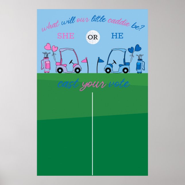 Affiche Golf Genre Révéler ce caddie être un signe de préd (Devant)