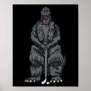 Affiche Golf Golf film japonais dinosaure monstre golfe