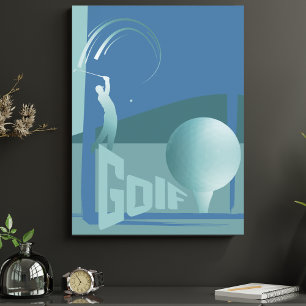 Affiche Golf golfer Golf club décor mur