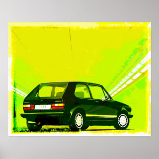 Affiche Golf GTi MkI Green