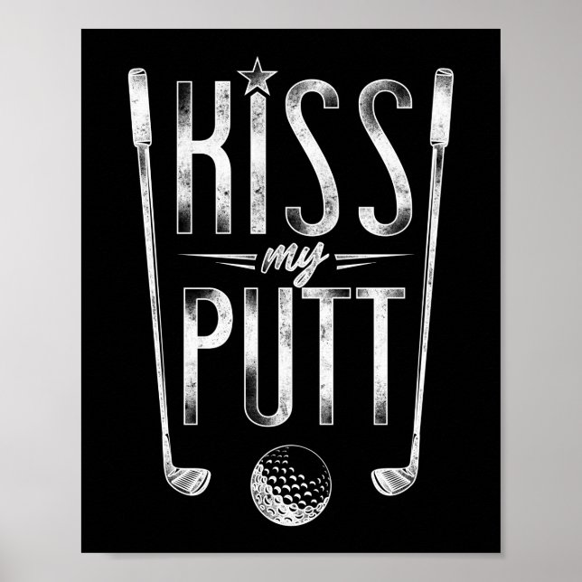 Affiche Golf Kiss My Putt Pun (Devant)