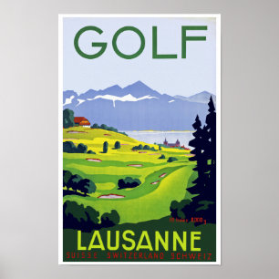 Affiche Golf ~ Lausanne
