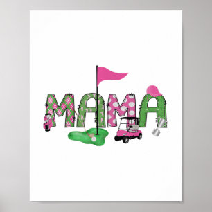 Affiche Golf Mama Pink Trou En Un Golf 1ère Fille Annivers