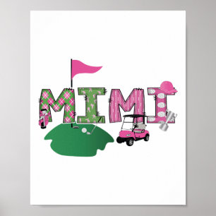 Affiche Golf Mimi Hole In One Golf 1ère fête d'anniversair