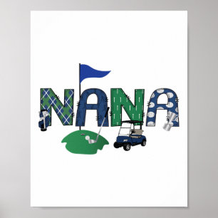 Affiche Golf Nana Trou En Un Golf Première Fête D'Annivers