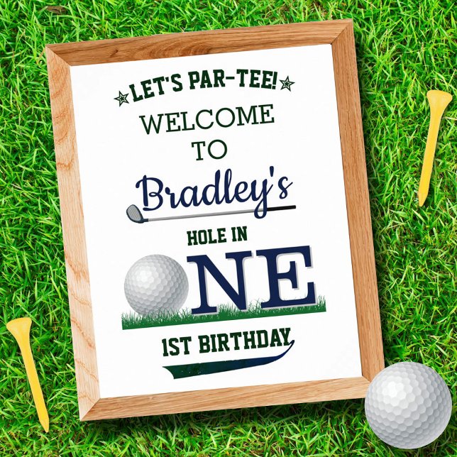 Affiche Golf PAR-TEE 1er anniversaire Bienvenue (Créateur téléchargé)