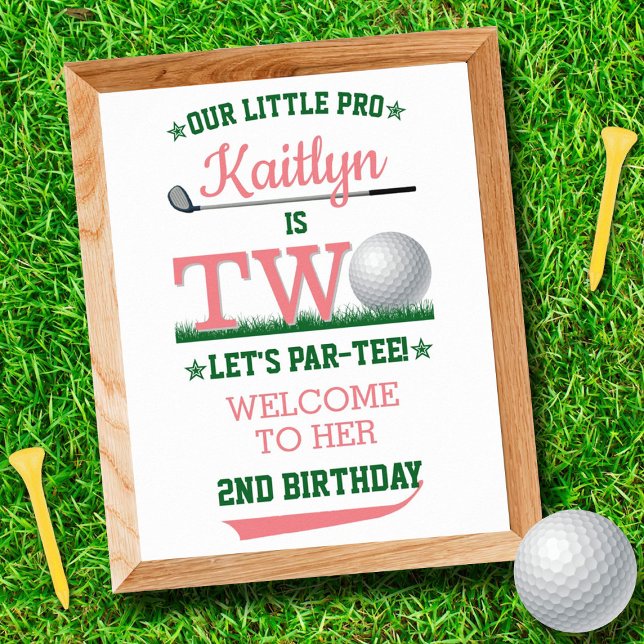 Affiche Golf PAR-TEE 2e anniversaire Bienvenue (Créateur téléchargé)