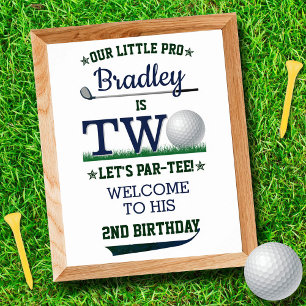 Affiche Golf PAR-TEE 2e anniversaire Bienvenue