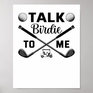 Affiche Golf Parlez Birdie à moi drôle