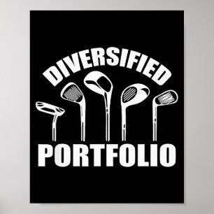 Affiche Golf Portefeuille Diversifié Entreprise Drôle Entr