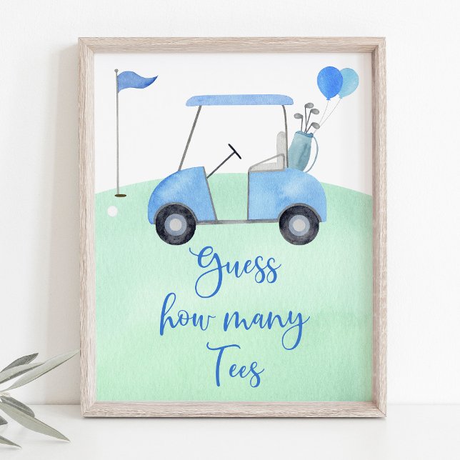 Affiche Golf Premier Anniversaire Par-tee Devinez Combien  (Créateur téléchargé)