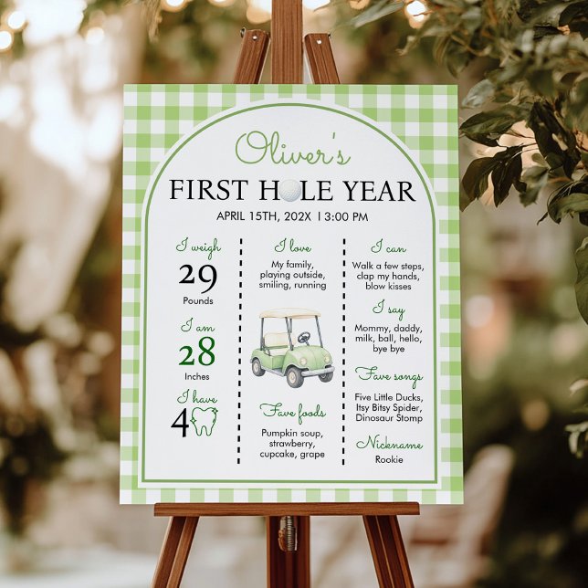 Affiche Golf Premier Trou Anniversaire Milestone (Créateur téléchargé)