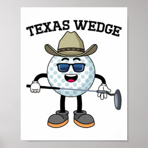Affiche Golf Putter Texas Wedge Golf Club Texas Cowboy Cou