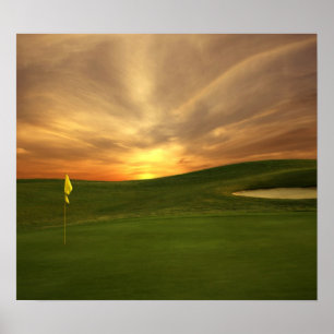 Affiche Golf Sunrise