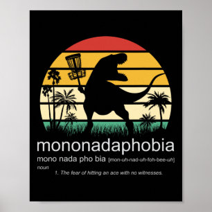 Affiche Golf sur disque Mononadaphobie Disque de golf drôl