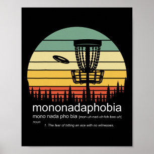 Affiche Golf sur disque Mononadaphobie Drôle de golf à dis