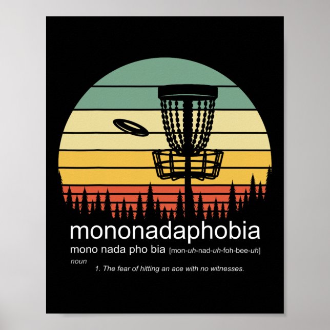 Affiche Golf sur disque Mononadaphobie Drôle de golf à dis (Devant)