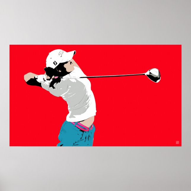 Affiche Golf Swing - Original Golf Art Print (Devant)