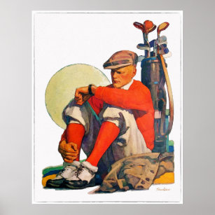 Affiche Golf Time Watercolor - Vintage 1931 Golf Print