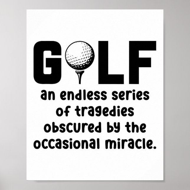 Affiche Golf Une Série Infini De Tragédies Golf Golf P (Devant)