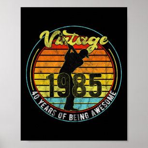 Affiche Golf Vintage de 40 ans 1985 40e anniversaire