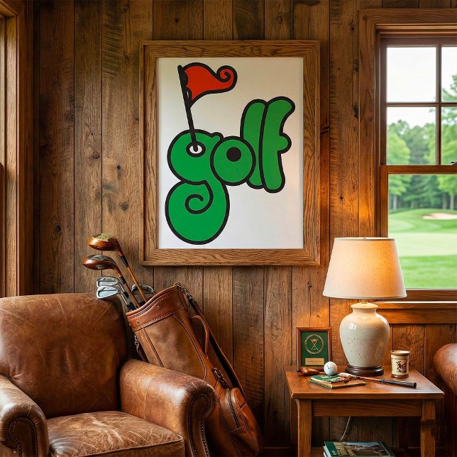 Affiche Golf Wang Vert et Rouge Vibrants (Créateur téléchargé)