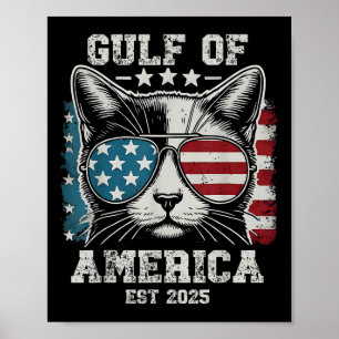 Affiche Golfe Des États-Unis Amérique Chat Drapeau Usa - G