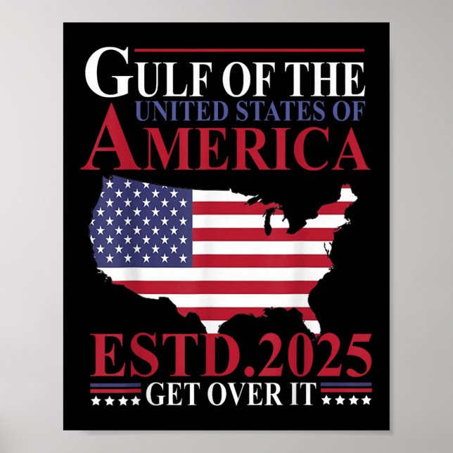 Affiche Golfe Des États-Unis Amérique Estd 2025 Relever Le (Devant)
