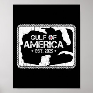 Affiche Golfe Des États-Unis D'Amérique Est 2025 Usa Amer