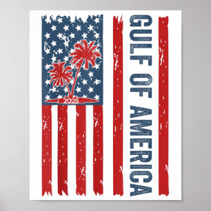 Affiche Golfe Des Etats-Unis Est 2025 Funny Golfe D'Usa Am