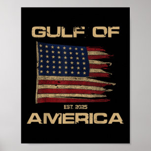 Affiche Golfe Des Etats-Unis Est Depuis 2025 Drapeau Améri