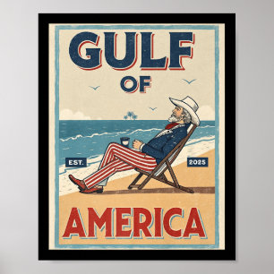 Affiche Golfe Des Etats-Unis Est. Oncle Sam Patriotique 20
