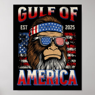 Affiche Golfe des États-Unis Trump Funny Bigfoot Mexique P