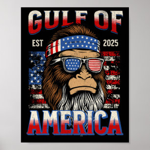 Affiche Golfe des États-Unis Trump Funny Bigfoot Mexique P
