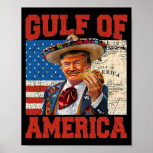 Affiche Golfe Des Usa Amérique Est 2025 Trump 4 juillet