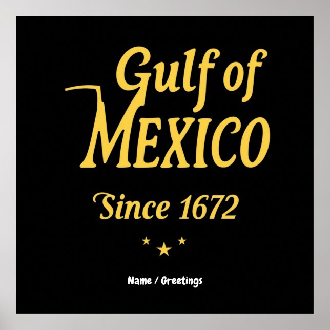 Affiche Golfe du Mexique Depuis 1672, plongez profondément (Devant)