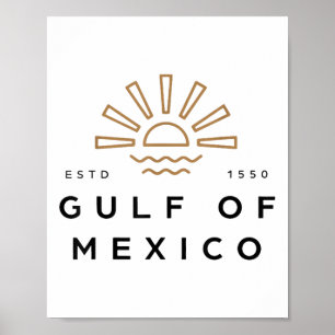 Affiche Golfe Du Mexique États-Unis Drôle Amusant États-Un