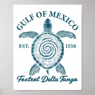 Affiche Golfe Du Mexique Foxtrots Deltas Tangos Golfe Du M