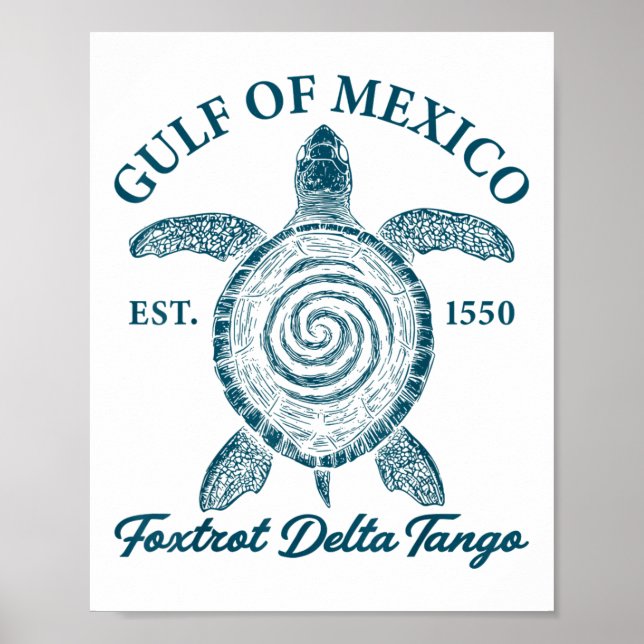 Affiche Golfe Du Mexique Foxtrots Deltas Tangos Golfe Du M (Devant)