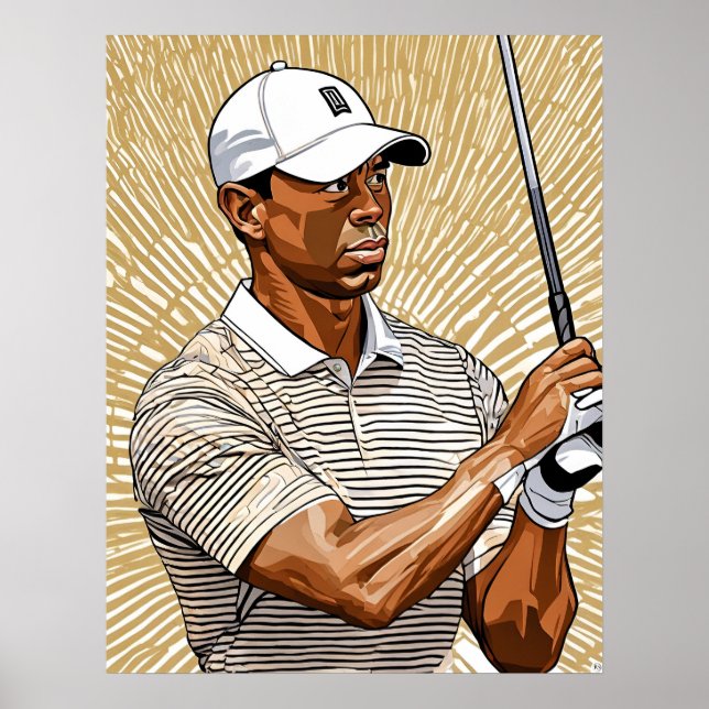 Affiche Golfer - Golf Art Imprimer (Devant)