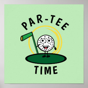 Affiche Golfers Par-Tee Time