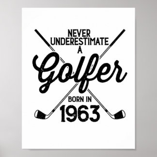 Affiche Golfeur de 60 ans Golfing de 1963 de 60e Golfeur
