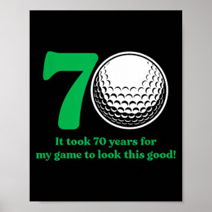 Affiche Golfeur de 70 ans _ Golf Golf 70e anniversaire