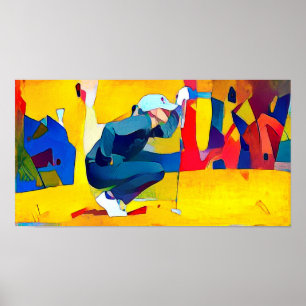 Affiche Golfeur - Original Golf Art Print