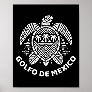 Affiche Golfo De Mexico Viva Mexique Golfe Du Mexique Souv