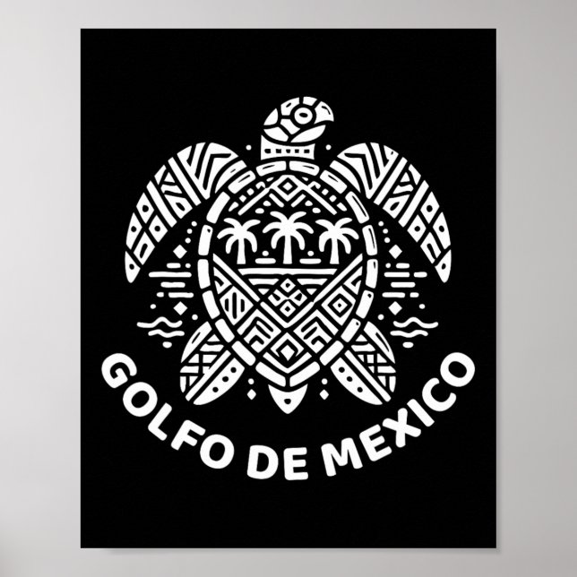 Affiche Golfo De Mexico Viva Mexique Golfe Du Mexique Souv (Devant)