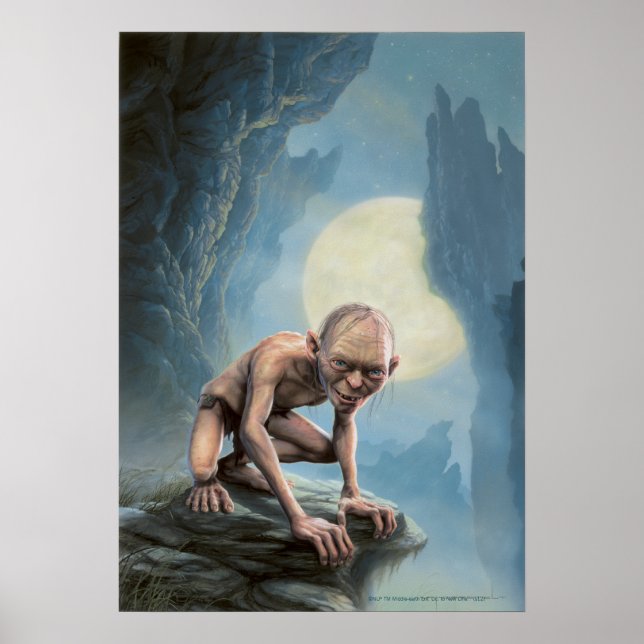 Affiche GOLLUM™ with moon (Devant)
