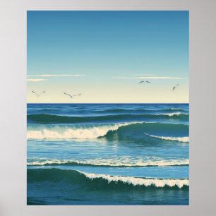 Affiche Golven Dansende sous le ciel