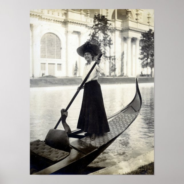 Affiche Gondola Girl, 1904 St Louis Exposition, (Devant)