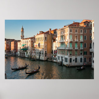 Affiche Gondolas sur le canal Venice Italie